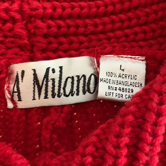 A’ MILANO Large Red Sweater Vest - Picture 3 of 5